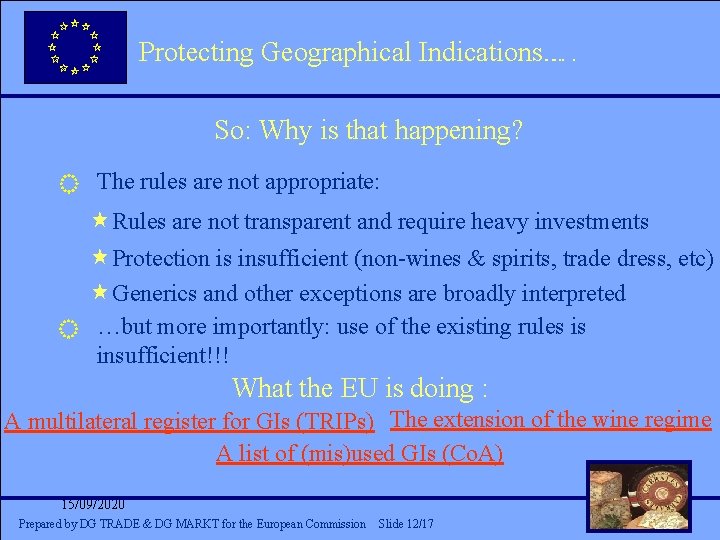 Protecting Geographical Indications. . . Indications…. Click to edit Master title style So: Why