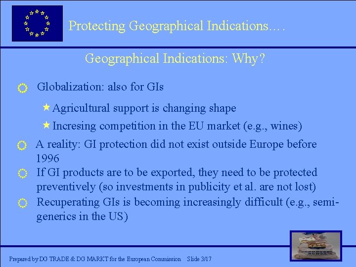 Protecting Geographical Indications…. Click. Geographical to edit Master title style Indications: Why? also. Master