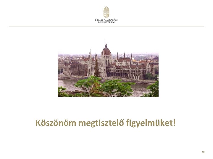 Köszönöm megtisztelő figyelmüket! 30 