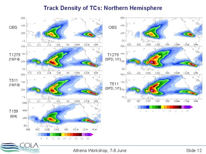 Track Density of TCs: Northern Hemisphere OBS T 1279 (16/14) (SPD, 1/1) T 511