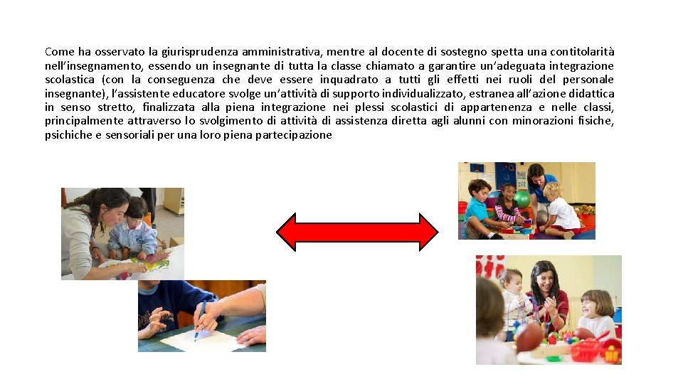 Come ha osservato la giurisprudenza amministrativa, mentre al docente di sostegno spetta una contitolarità