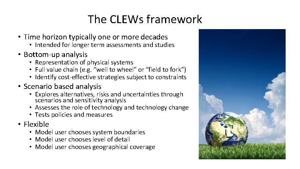 Op TIMUS communi ty Introduction to integrated CLEW