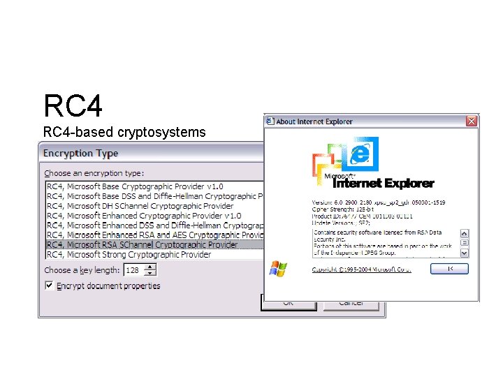 RC 4 -based cryptosystems 