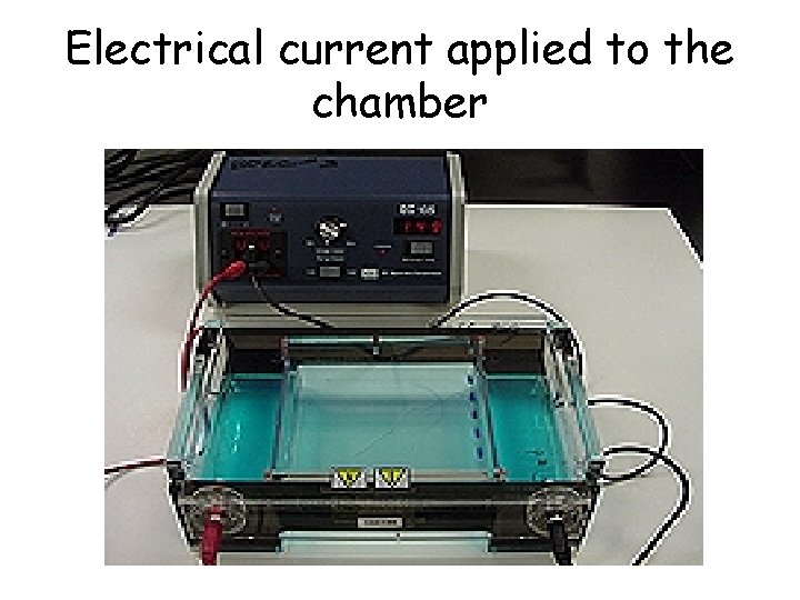 Electrical current applied to the chamber 