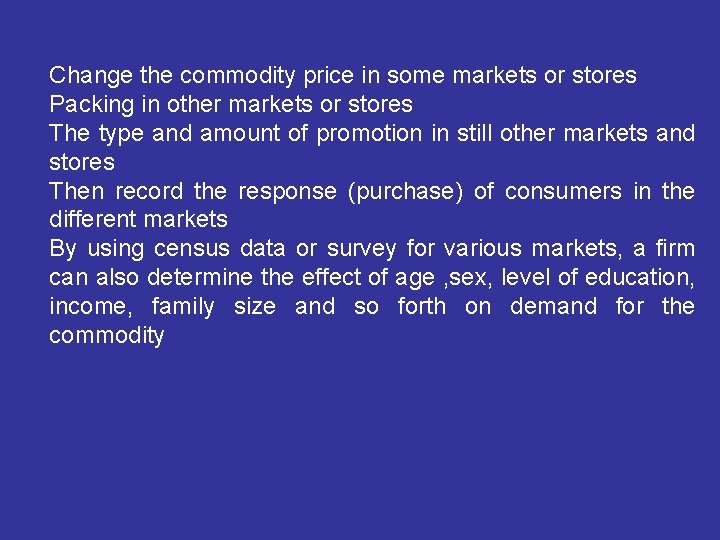 Change the commodity price in some markets or stores Packing in other markets or