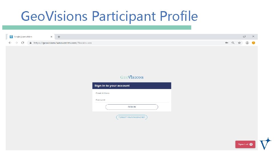 Geo. Visions Participant Profile 