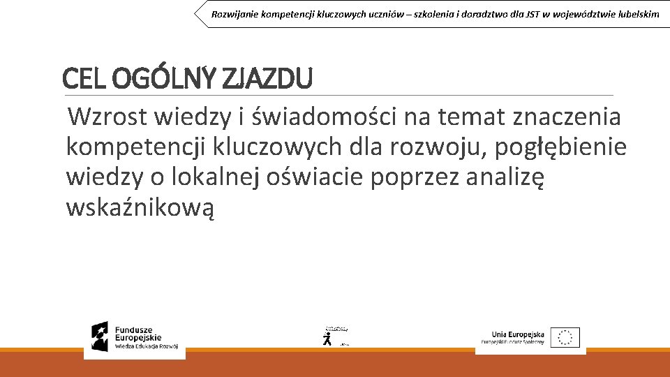 Rozwijanie kompetencji kluczowych uczniów – szkolenia i doradztwo dla JST w województwie lubelskim CEL