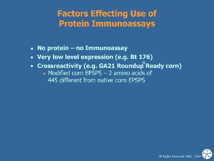All Rights Reserved AEIC 2004 