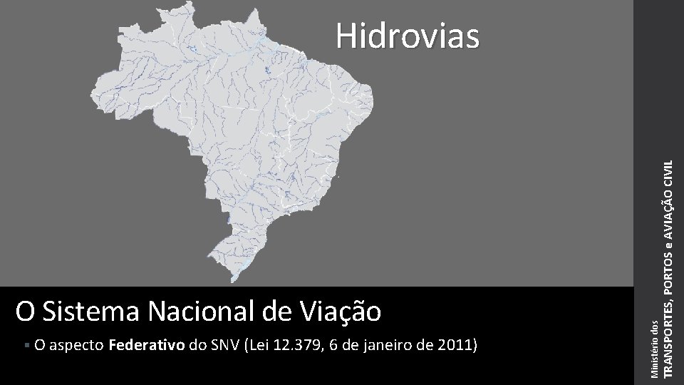 § O aspecto Federativo do SNV (Lei 12. 379, 6 de janeiro de 2011) § O aspecto Federativo do SNV (Lei 12. 379, 6 de janeiro de 2011)
