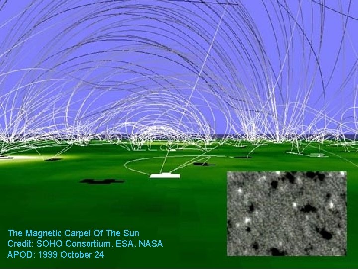 The Magnetic Carpet Of The Sun Credit: SOHO Consortium, ESA, NASA APOD: 1999 October