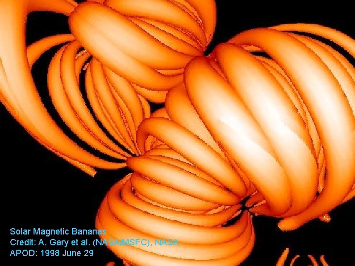 Solar Magnetic Bananas Credit: A. Gary et al. (NASA/MSFC), NASA APOD: 1998 June 29