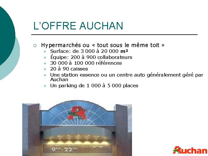 L’OFFRE AUCHAN ¡ Hypermarchés ou « tout sous le même toit » l l