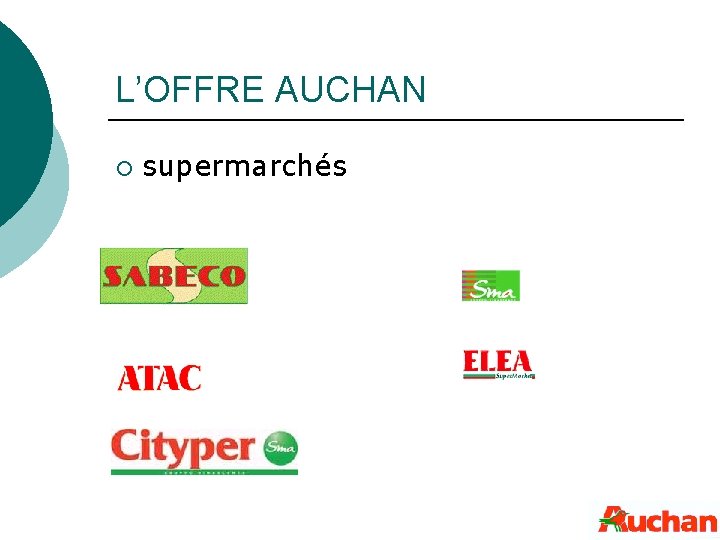 L’OFFRE AUCHAN ¡ supermarchés 