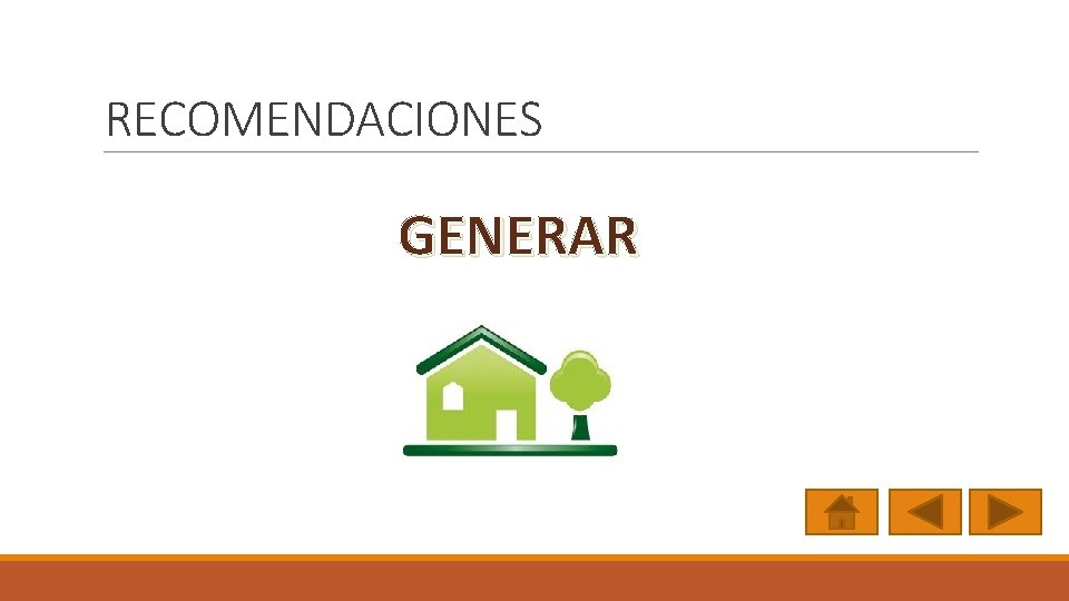 RECOMENDACIONES GENERAR 