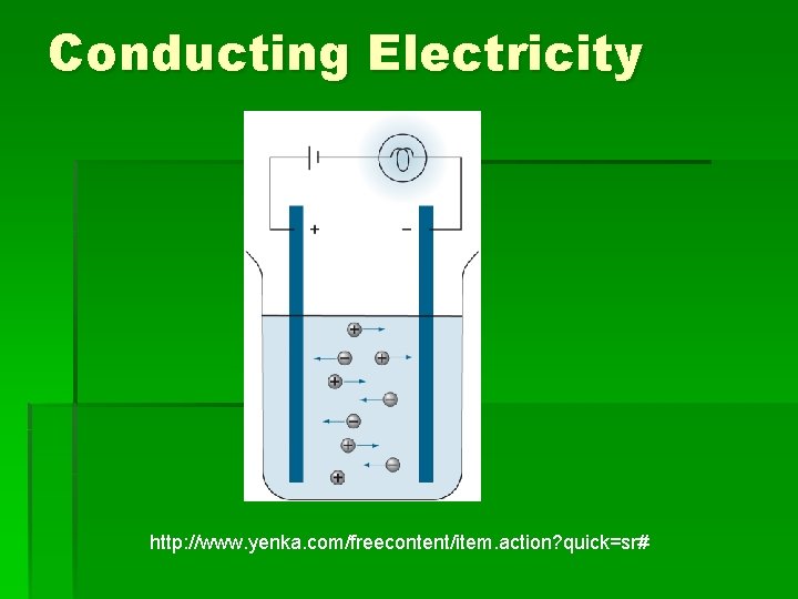 Conducting Electricity http: //www. yenka. com/freecontent/item. action? quick=sr# 