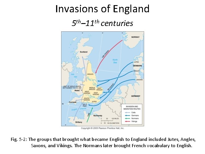 Invasions of England 5 th– 11 th centuries Fig. 5 -2: The groups that