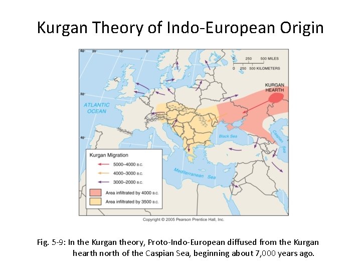 Kurgan Theory of Indo-European Origin Fig. 5 -9: In the Kurgan theory, Proto-Indo-European diffused