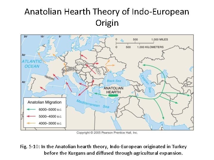 Anatolian Hearth Theory of Indo-European Origin Fig. 5 -10: In the Anatolian hearth theory,