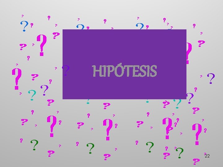 HIPÓTESIS 22 HIPÓTESIS 22