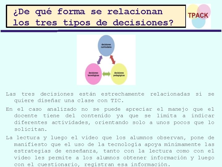 ¿De qué forma se relacionan los tres tipos de decisiones? Las tres decisiones están ¿De qué forma se relacionan los tres tipos de decisiones? Las tres decisiones están