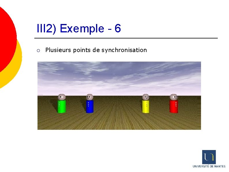 III 2) Exemple - 6 ¡ Plusieurs points de synchronisation 