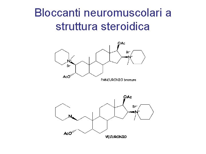 Bloccanti neuromuscolari a struttura steroidica 