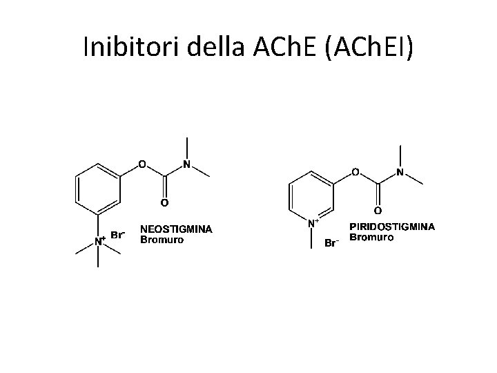 Inibitori della ACh. E (ACh. EI) 