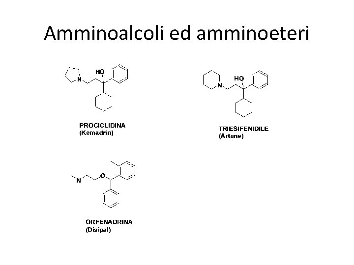 Amminoalcoli ed amminoeteri 