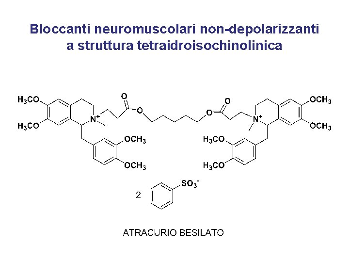 Bloccanti neuromuscolari non-depolarizzanti a struttura tetraidroisochinolinica 