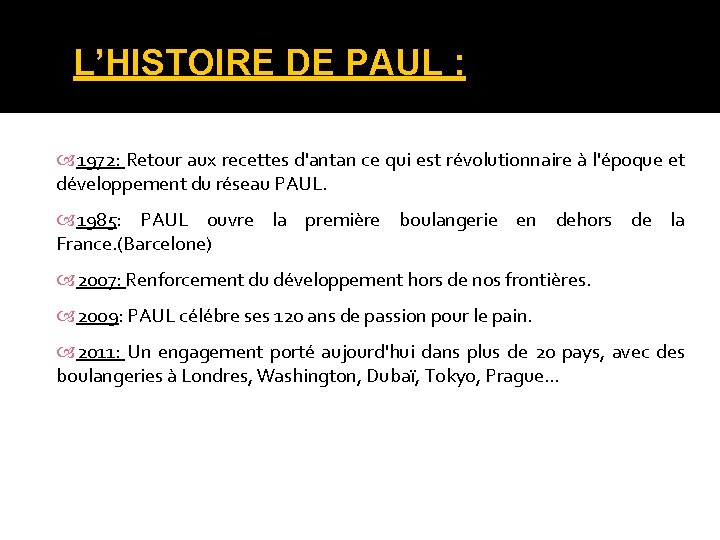 L’HISTOIRE DE PAUL : 1972: Retour aux recettes d'antan ce qui est révolutionnaire à