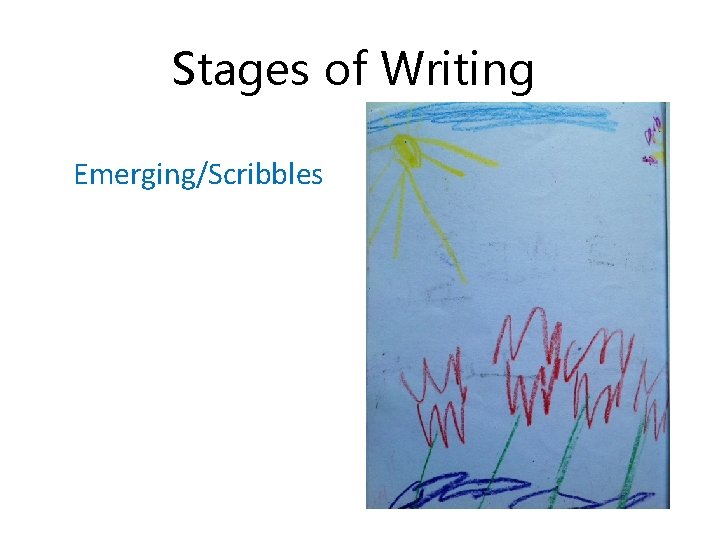 Stages of Writing Emerging/Scribbles 