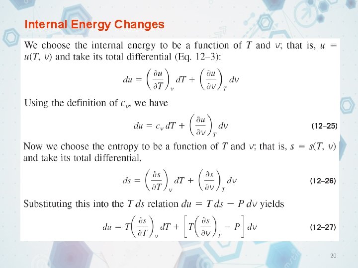 Internal Energy Changes 20 Internal Energy Changes 20
