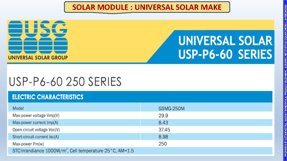 PREPARED BY KETAN KOTAK, AKSHAY BANODIYA & PRAKASH VAISHNAW : GUJARAT INSTITUTE OF SOLAR