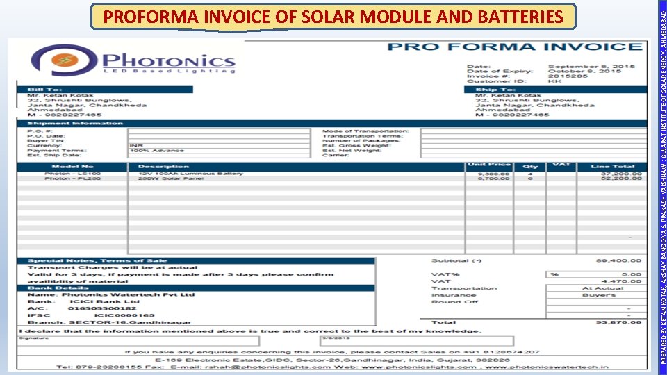 PREPARED BY KETAN KOTAK, AKSHAY BANODIYA & PRAKASH VAISHNAW : GUJARAT INSTITUTE OF SOLAR