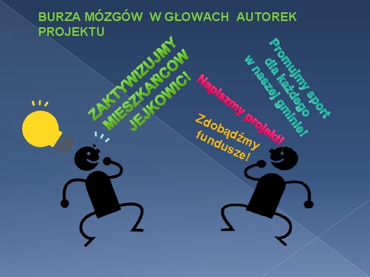 BURZA MÓZGÓW W GŁOWACH AUTOREK PROJEKTU rt po y s go e! m uj