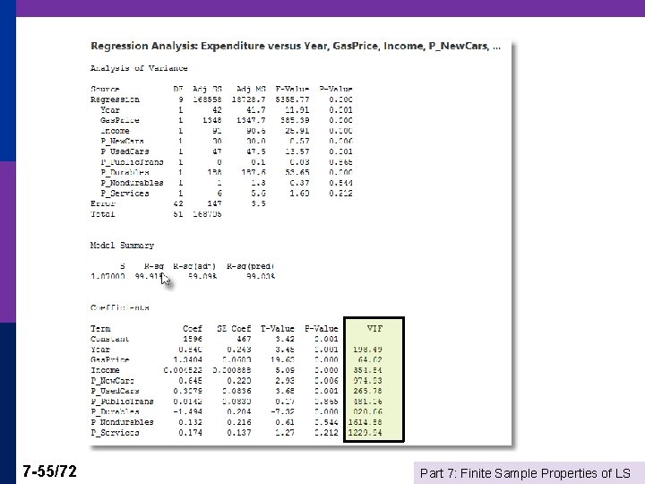 7 -55/72 Part 7: Finite Sample Properties of LS 