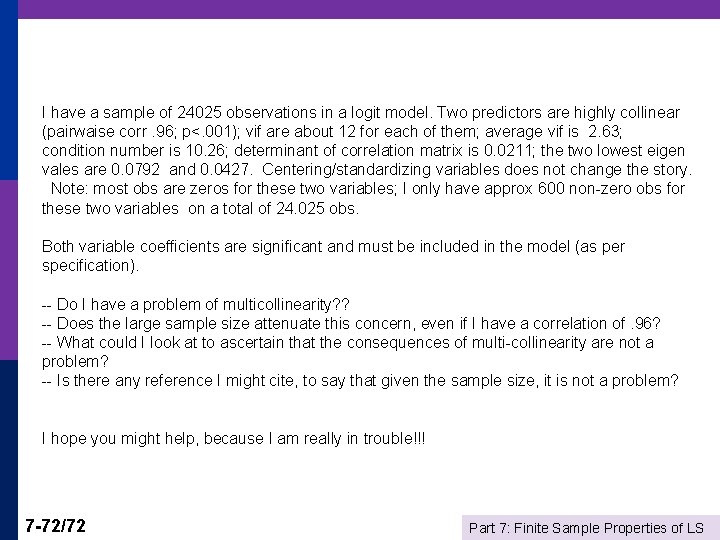 I have a sample of 24025 observations in a logit model. Two predictors are