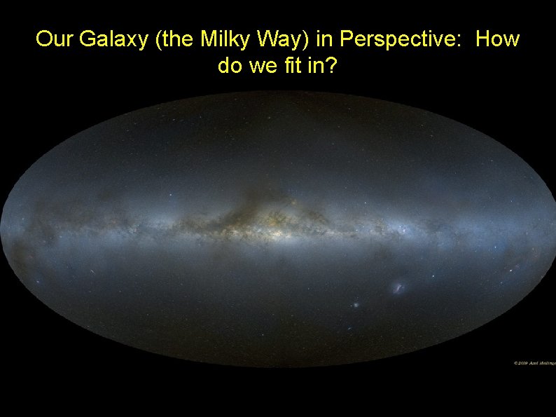 Our Galaxy (the Milky Way) in Perspective: How do we fit in? The Sun