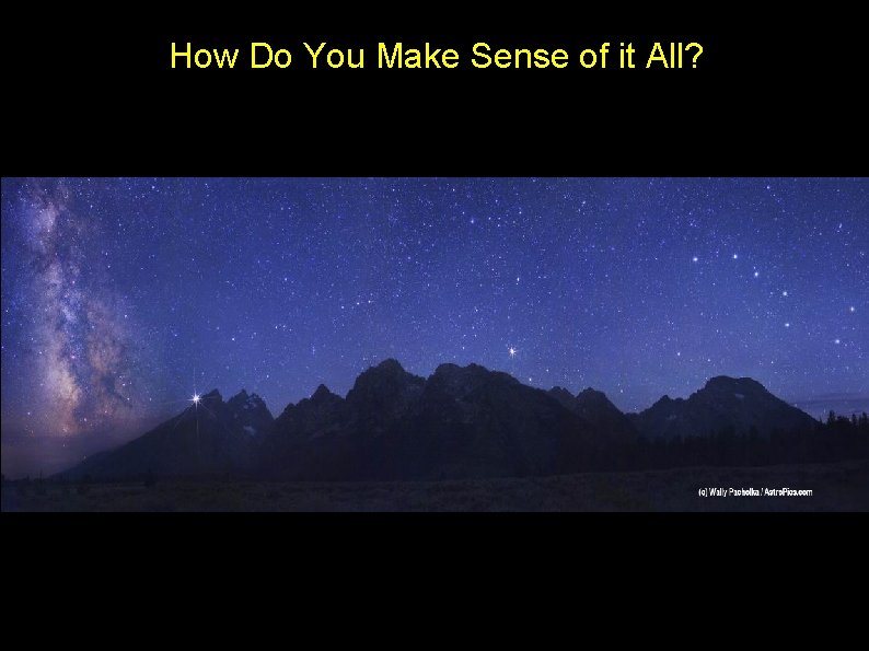 How Do You Make Sense of it All? 