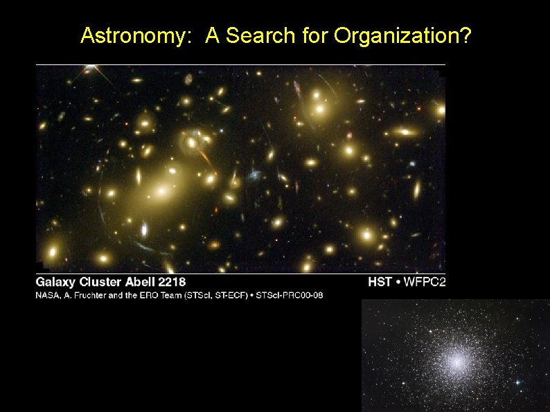 Astronomy: A Search for Organization? 