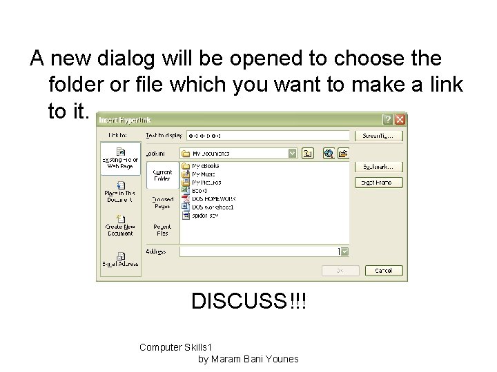 A new dialog will be opened to choose the folder or file which you