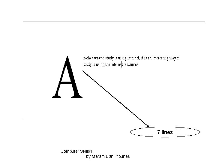7 lines Computer Skills 1 by Maram Bani Younes 