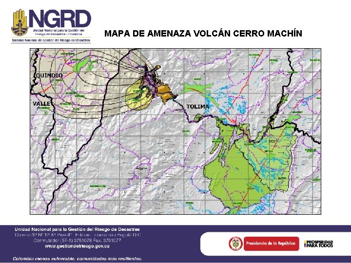 MAPA DE AMENAZA VOLCÁN CERRO MACHÍN 