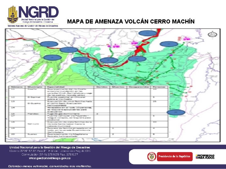 MAPA DE AMENAZA VOLCÁN CERRO MACHÍN 