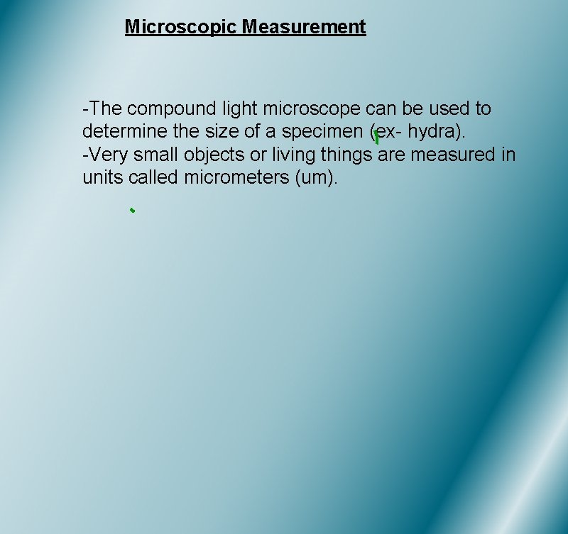 Student Learning Objective To estimate the size of