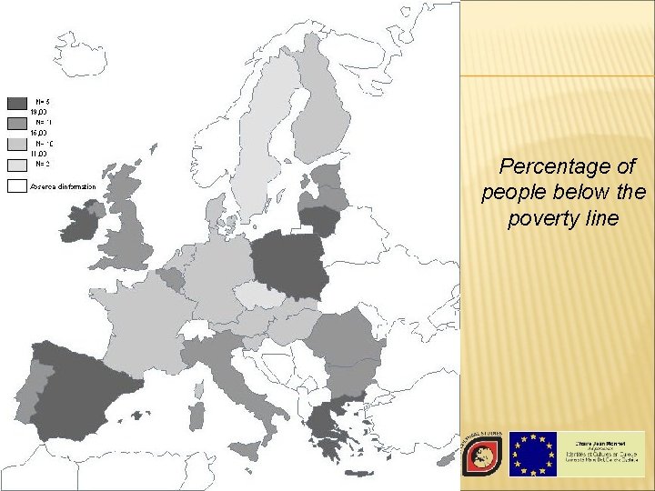 Percentage of people below the poverty line Percentage of people below the poverty line