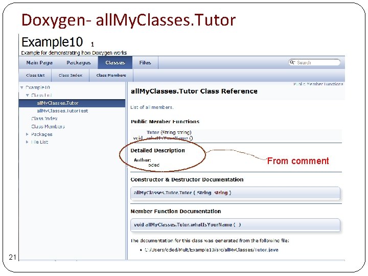 Doxygen- all. My. Classes. Tutor From comment 21 Doxygen- all. My. Classes. Tutor From comment 21
