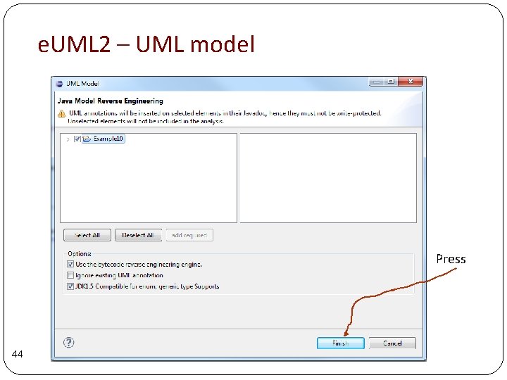e. UML 2 – UML model Press 44 e. UML 2 – UML model Press 44