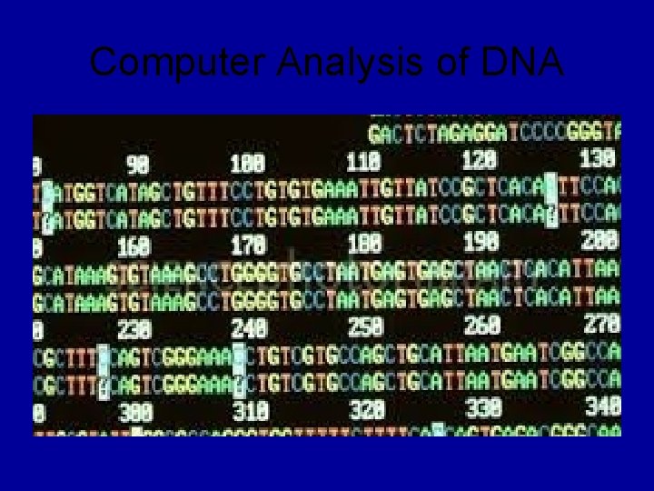 Computer Analysis of DNA 