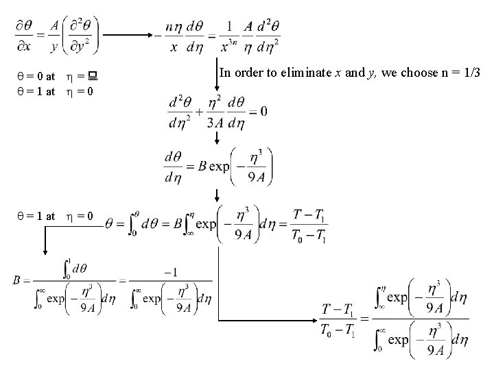  = 0 at = = 1 at = 0 In order to eliminate